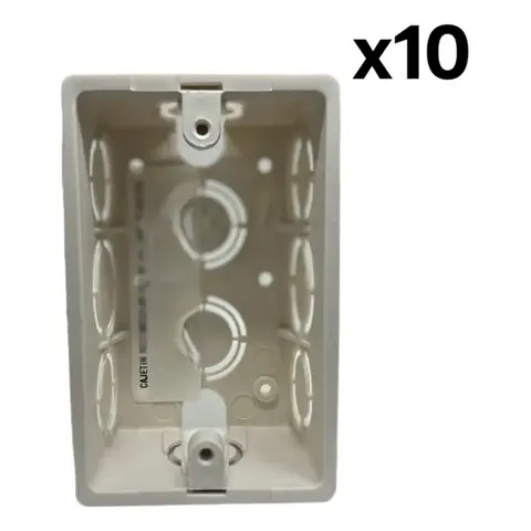 CAJETIN PLASTICO RECTANGULAR 2" X 4"
