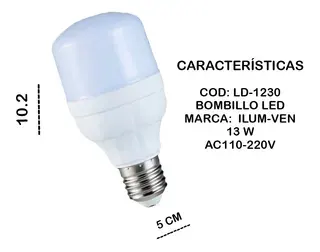 BOMBILLO FUENTE LUZ T/DIAMANTE 30W