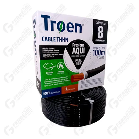 CABLE THHN 8 TROEN 7 HILOS ROLLO