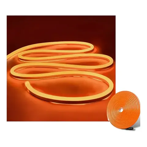 CINTA DE LUZ NEON NARANJA 5 MTS 12V.