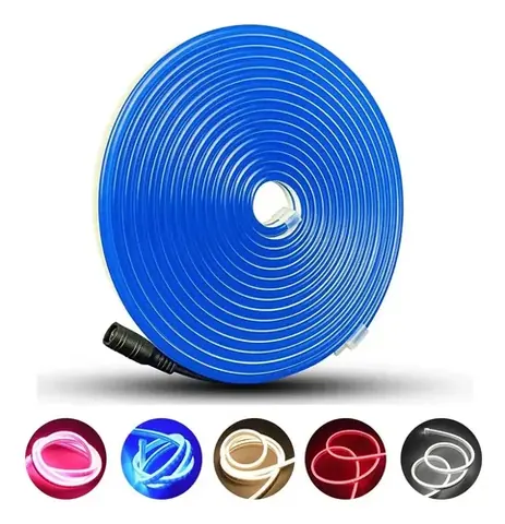 CINTA DE LUZ NEON AZUL 5 MTS 12V.