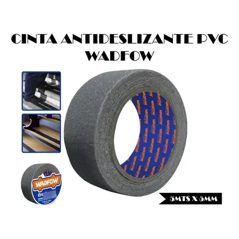 CINTA ADVERTENCIA ANTIDESLIZANTE PVC 5CM