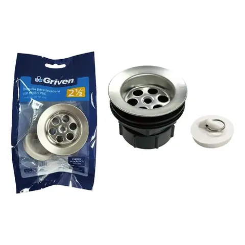 BOQUILLA P/LAVADERO 2-1/2" C/TAPON PVC